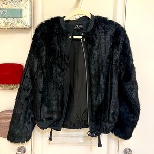 BCBG Faux Fur Bomber Jacket